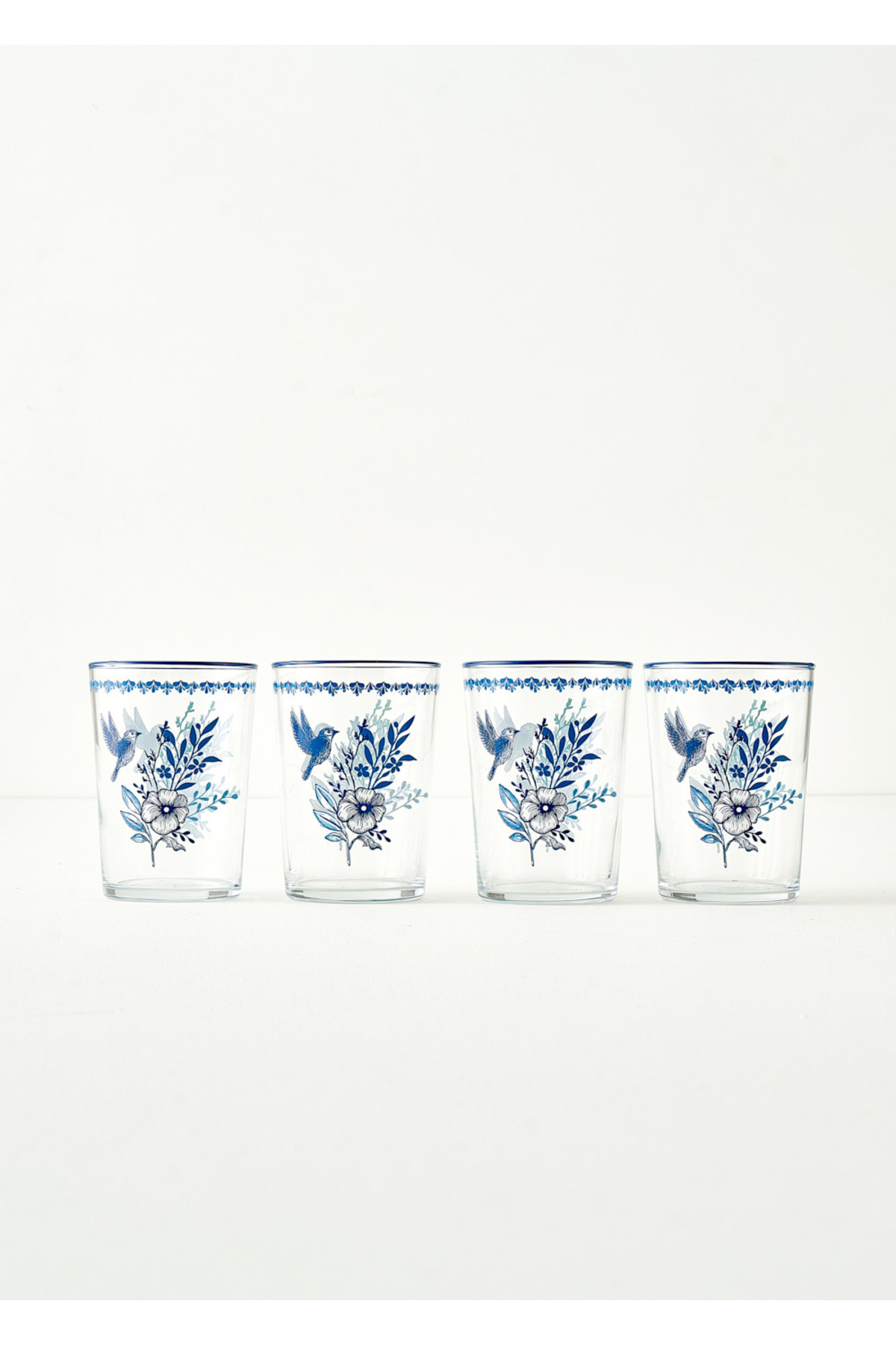 Bella Maison Bleu Blanc Soft Drink Glass Set of 4 Blue (510 cc)