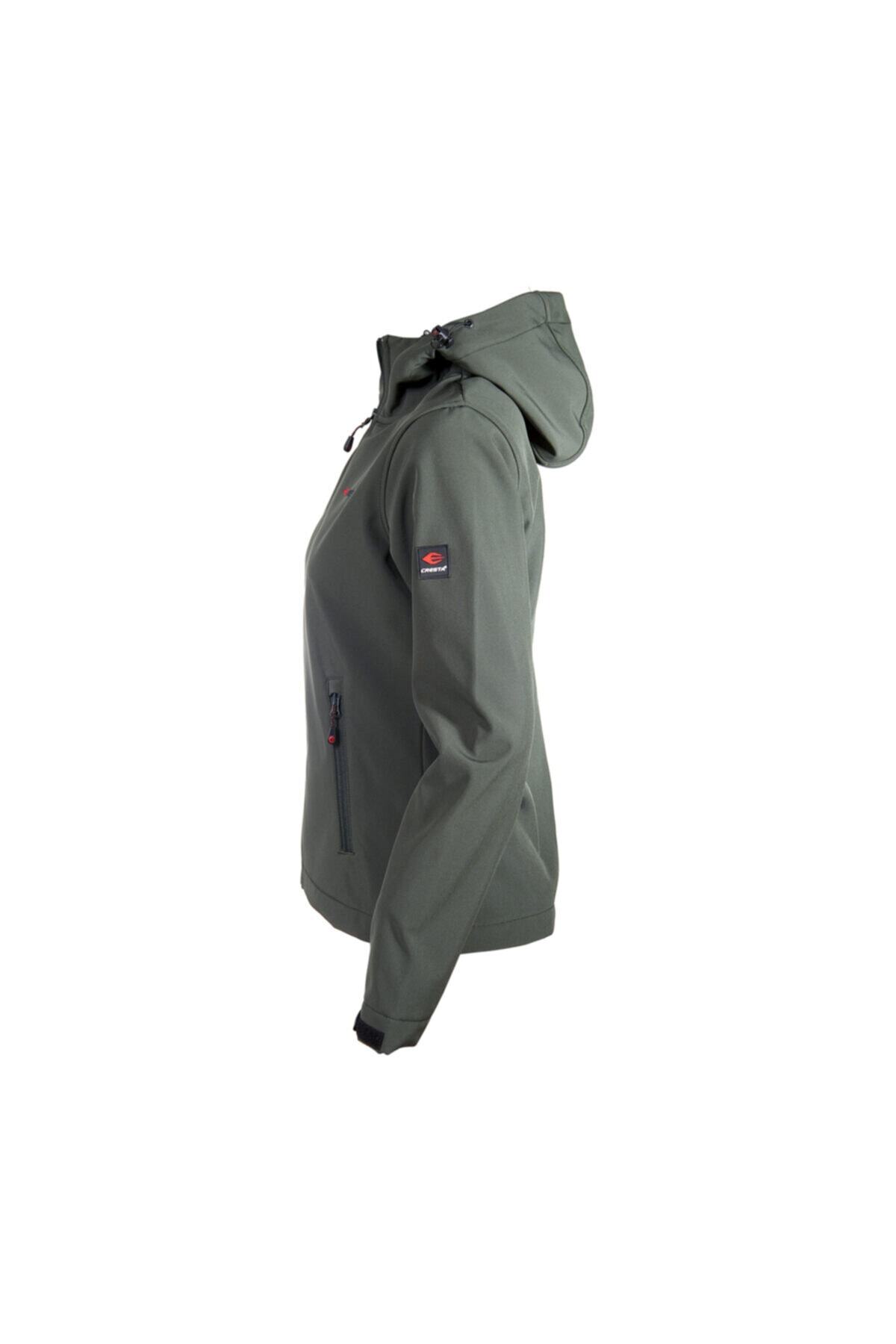 Cresta Outdoor Kapüşonlu Kadın Basic Softshell Ceket görsel 2