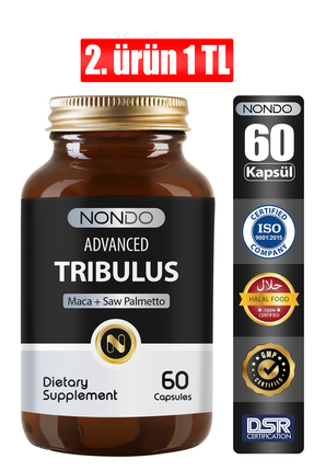 Nondo Tribulus 60 Kapsül Demir Dikeni Maca Saw Palmetto Kore Ginsengi Ginko B...