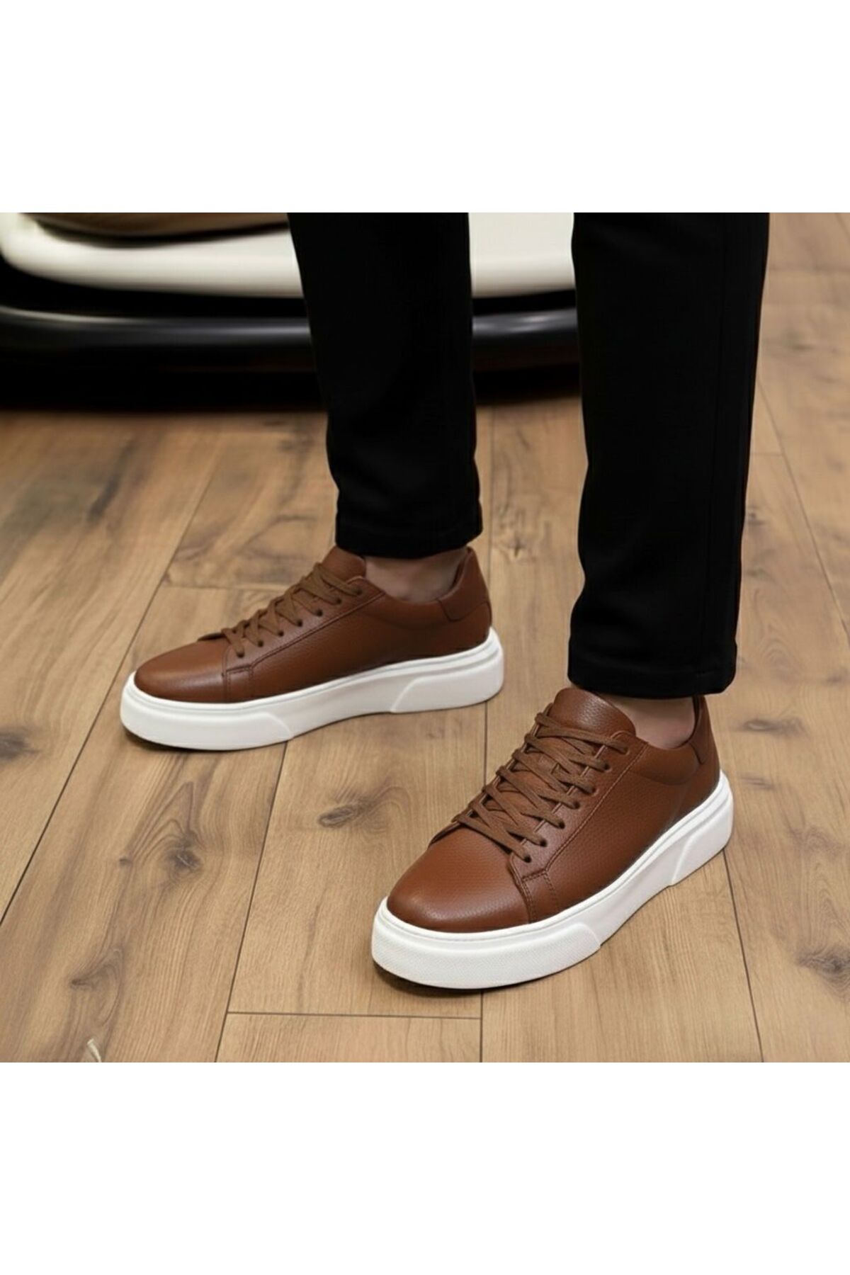 Taşpınar Ayakkabı %100 Hakiki Deri Ortopedik Hafif Erkek Rahat Günlük Hafif Terletmez Büyük Numara Sneaker Ayk. 37-50