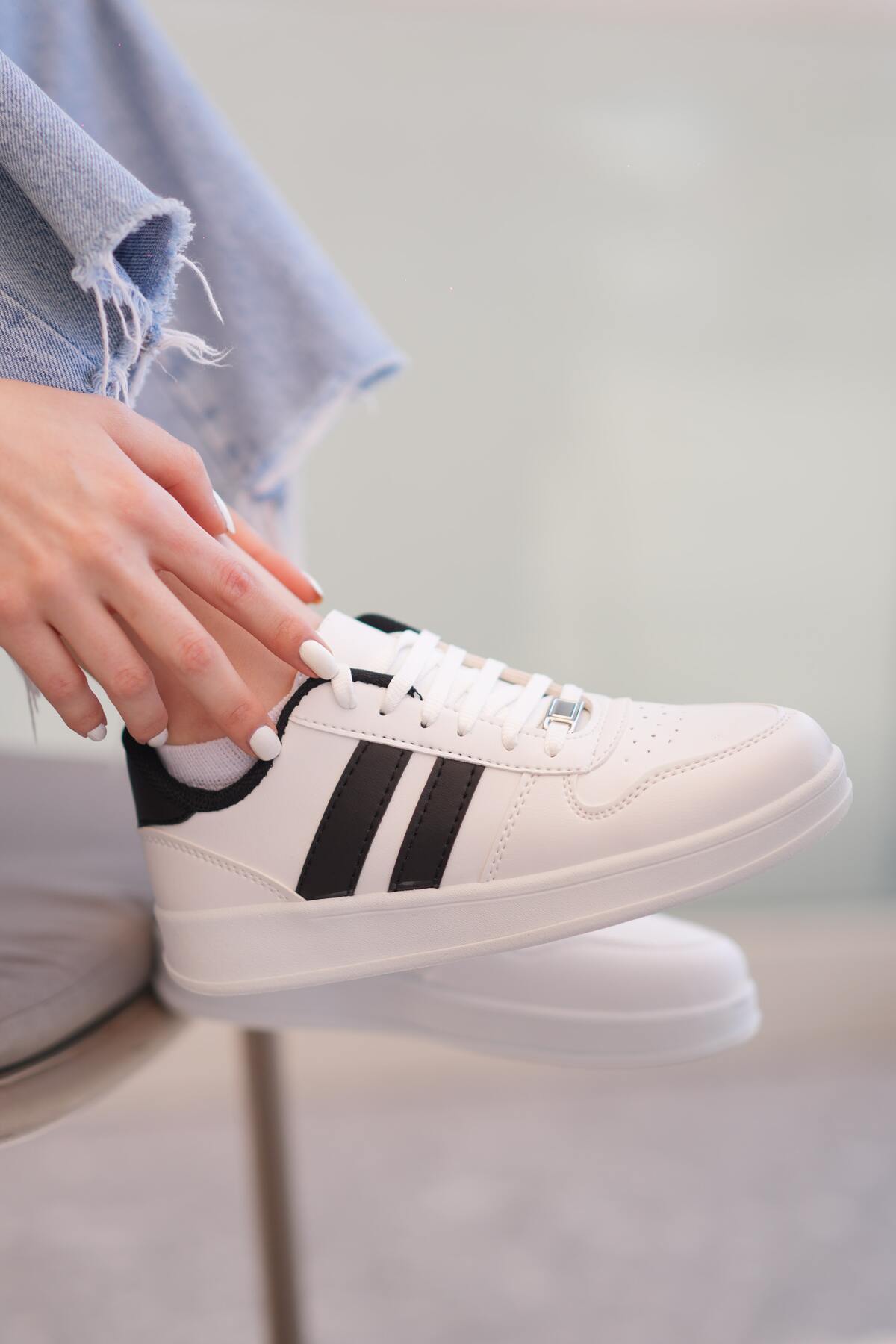 SOLAZER  KADIN BEYAZ GÜNLÜK SNEAKER - Görsel 2