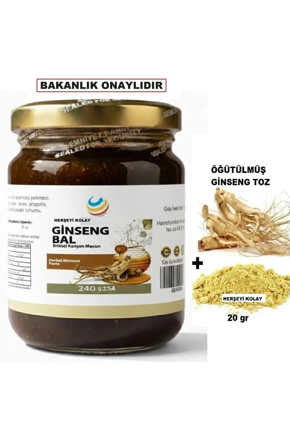Herşeyi Kolay Optiviam Bitkisel Mesir Kadın Erkek Ginseng Atom Kuvvetli 240gr Macunu ve Kırmızı Kore Ginseng Toz 20gr — Happy Bitlsel139