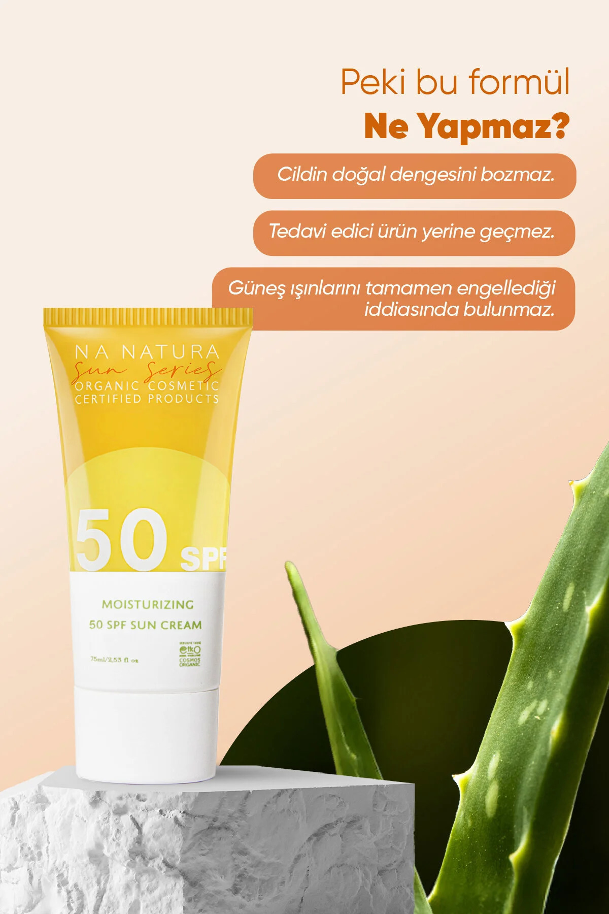 کرم ضد آفتاب ارگانیک با فیلتر معدنی SPF 50 و اکسید روی | پوست حساس 75 میلی لیتر — IVN33G — تصویر 4 از 7