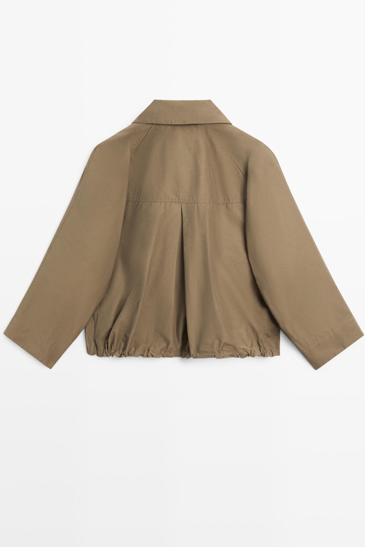 Massimo Dutti  Dik yaka bomber ceket - Görsel 8