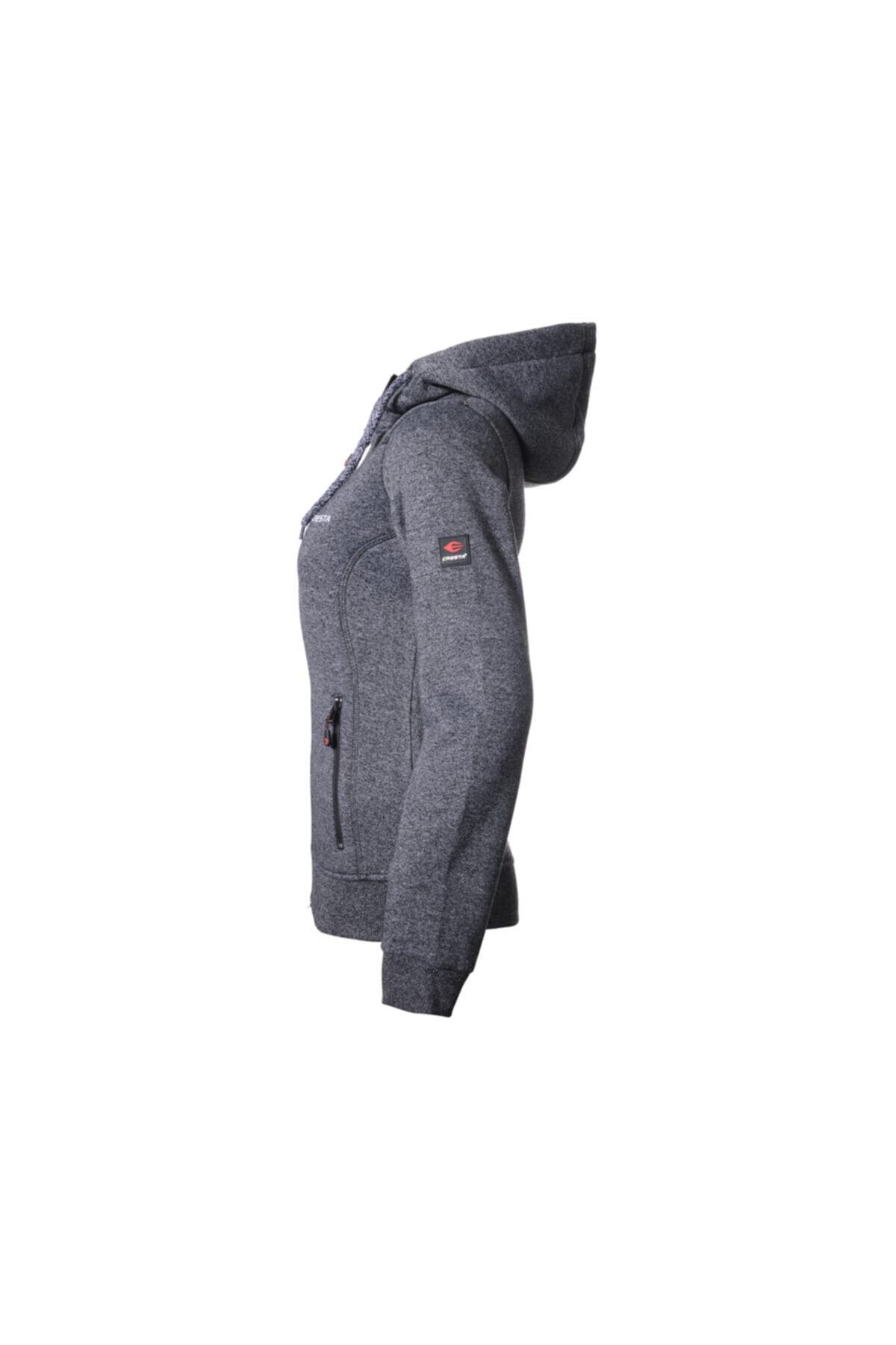 Cresta Kadın Gri Outdoor Kapüşonlu Ceket görsel 2