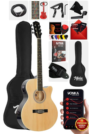 Midex Xc-300nt-eq elektro Akustik Gitar 4/4 Üst Segment (ÇANTA CAPO ASKI JAK ...