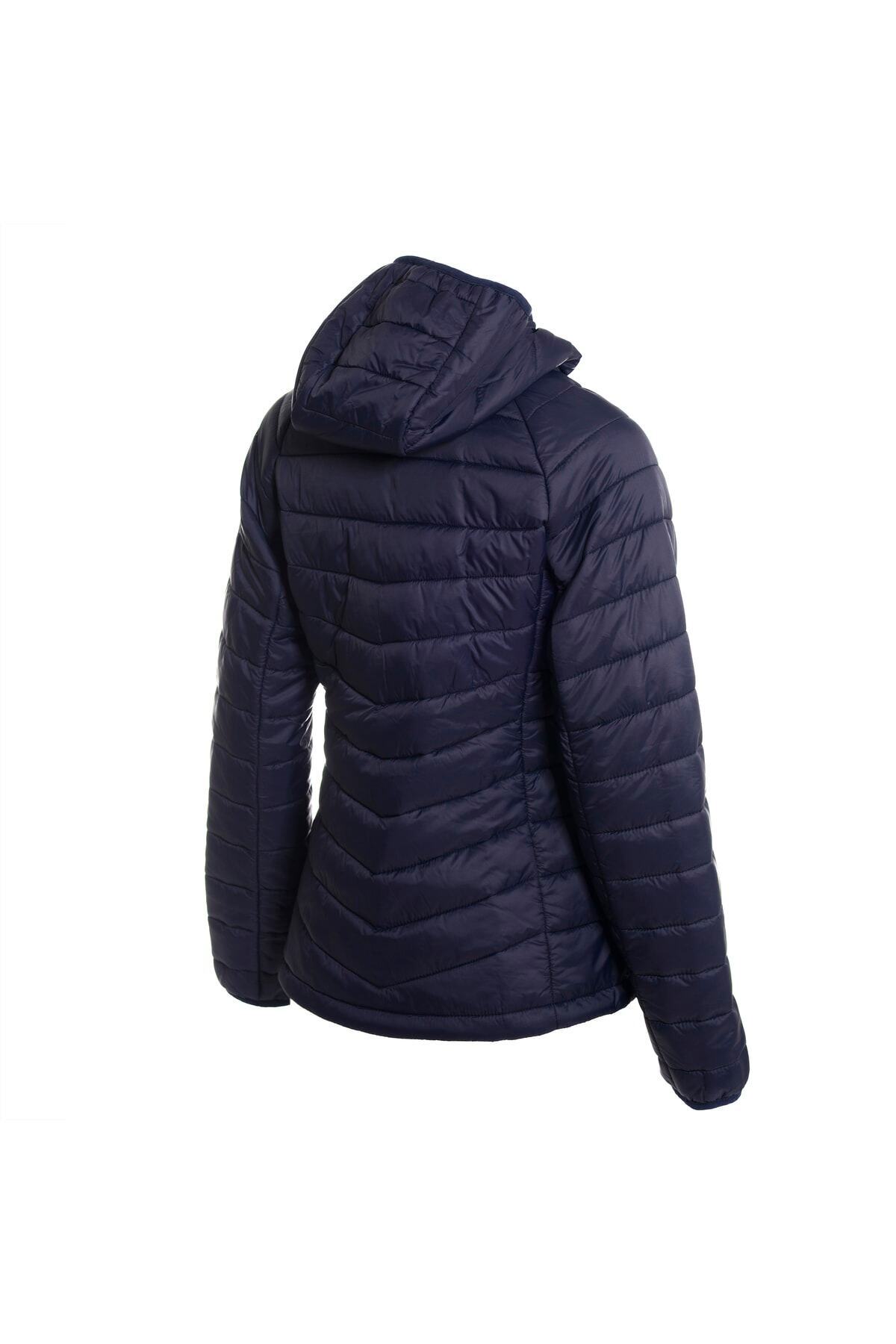 Cresta  Kadın Lacivert Kapüşonlu Şişme Mont - Görsel 3