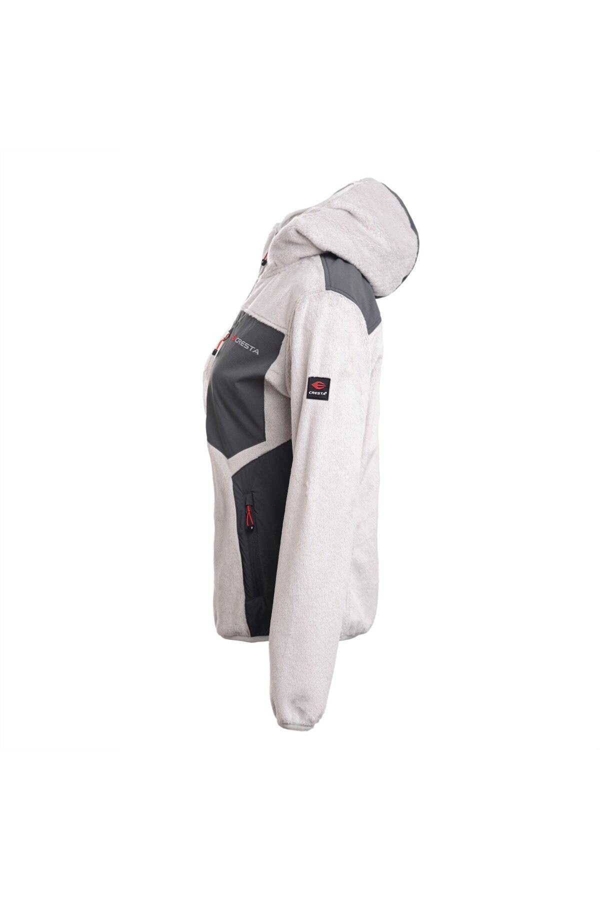 Cresta Kadın Gri Outdoor Yumuşak Polarlı Ceket görsel 2