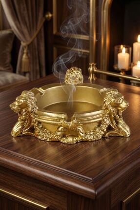 Evene Küllük Altın Kül Tablası Dekoratif Küllük Model 7