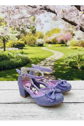 SGF KIDS MOR KROMİ BASKILI TOPUKLU ABİYE AYAKABI