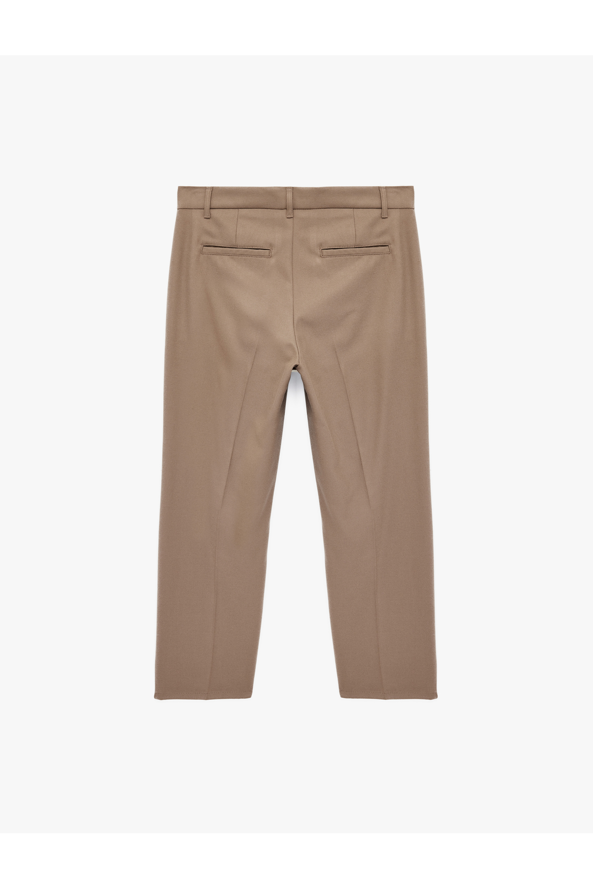 Regular Fit Viskon Karışımlı Cepli Düğmeli Pileli Kumaş Pantolon — قهوه‌ای 6SAM40029NW — تصویر 4 از 5