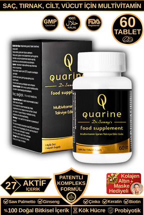 Dr.Sammy's Saç & Tırnak Vitamini - 27 Aktif Bitkisel Kök Hücre Multivitamin T...