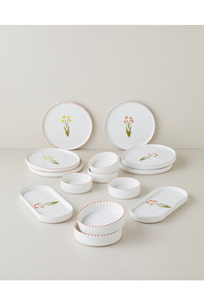 English Home Point Seramik Kahvaltı Takımı 14 parça 6 kişilik Renkli