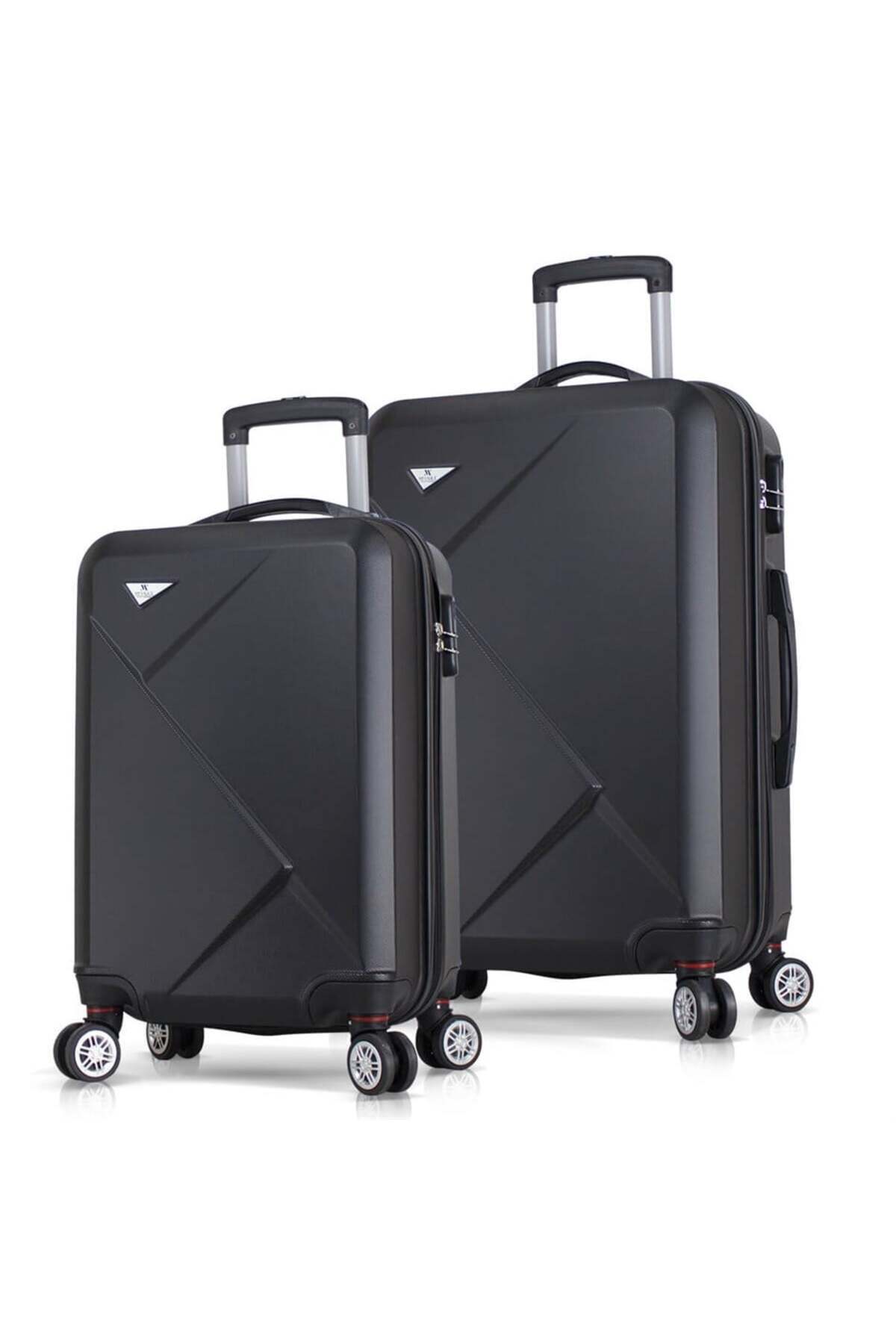 My Valice  Diamond Abs Kabin Ve Orta Boy Siyah 2'li Valiz Seti