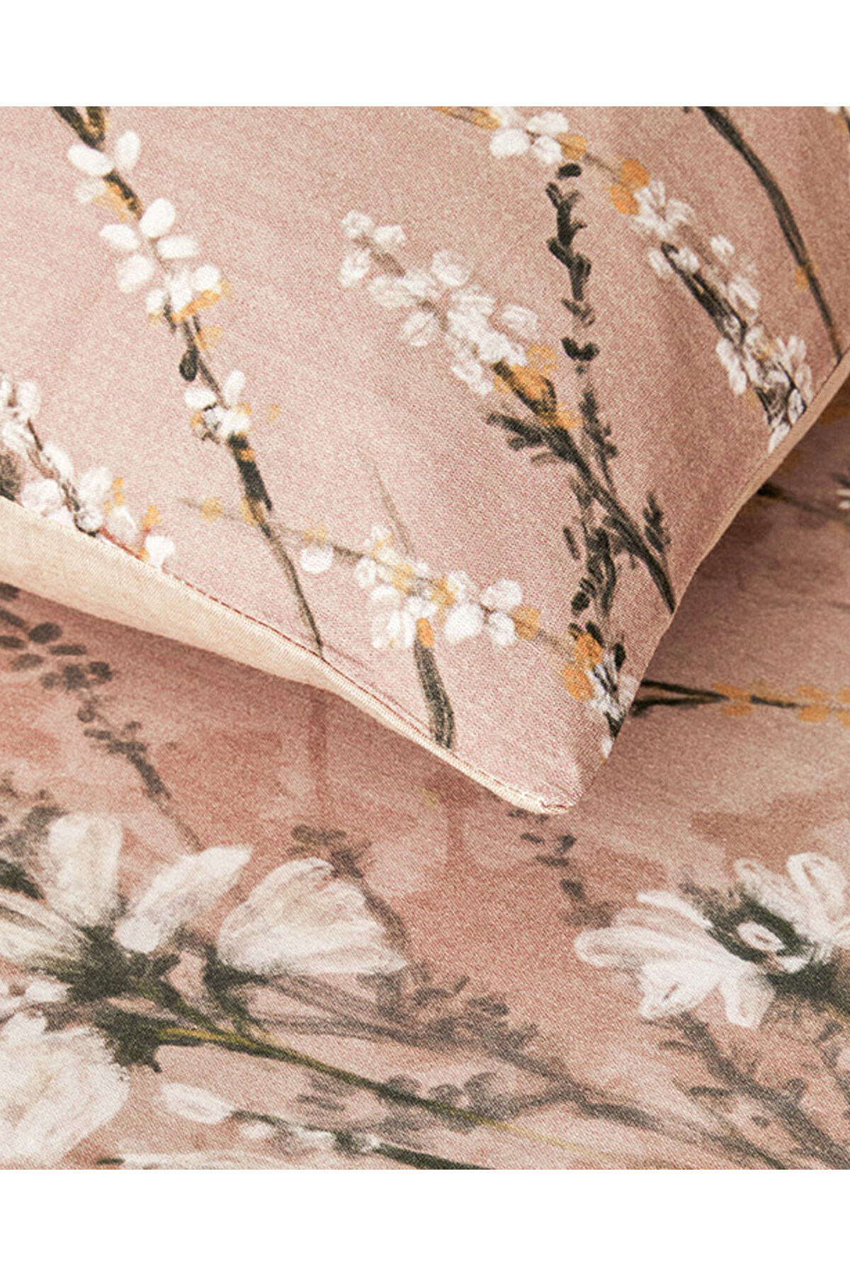 English Home Sweet Spring Dijital Baskılı Soft Cotton Çift Kişilik Çarşaflı Nevresim Takımı 200x220 cm Gül Kurusu fotoğrafı 5 (önizleme)