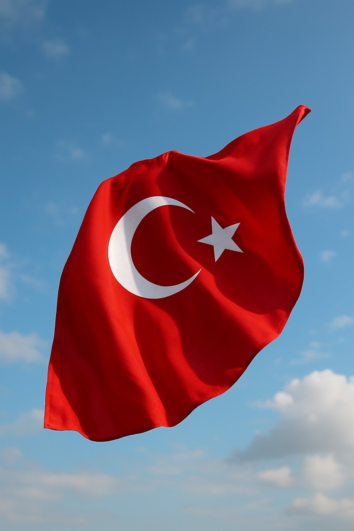 Parti Kırtasiye Türk Bayrak Pelerin Gösteri Kostüm Ü - Kırmızı Ay Yıldız Bayrak Lı Pelerin 23 Nisan fotoğrafı 3 (önizleme)