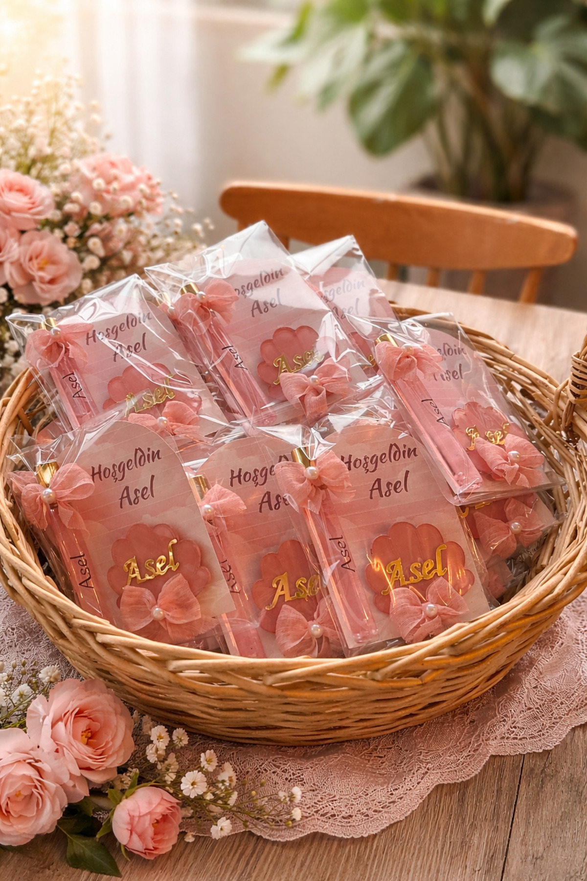 Defne 20 adet Kuşe kagıt üzerinde kolonya ve mıknatıslı Pleksi üzerine isim. Doğum günü, söz, nişan için fotoğrafı 3 (önizleme)