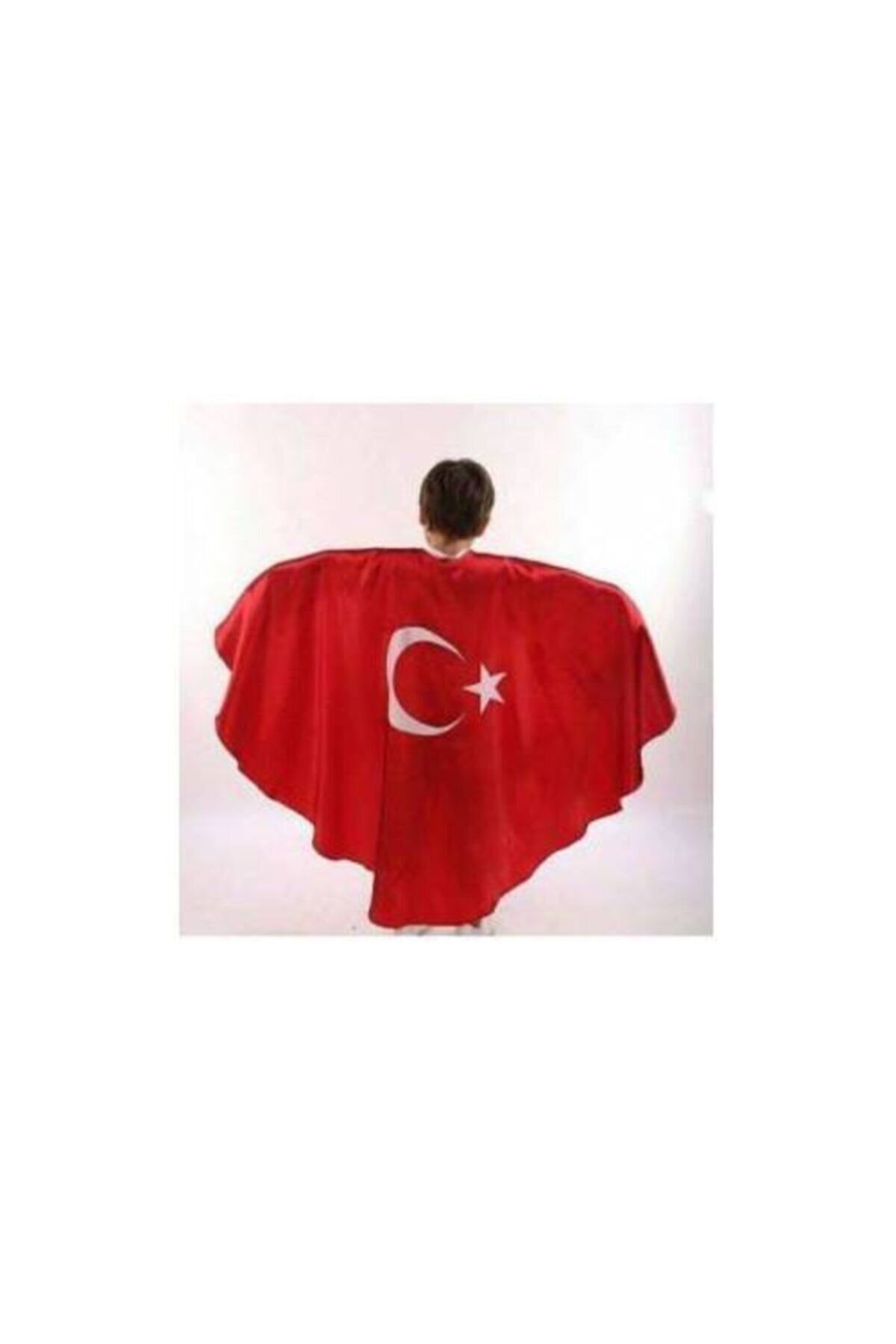 Parti Kırtasiye Türk Bayrak Pelerin Gösteri Kostüm Ü - Kırmızı Ay Yıldız Bayrak Lı Pelerin 23 Nisan fotoğrafı 6 (önizleme)