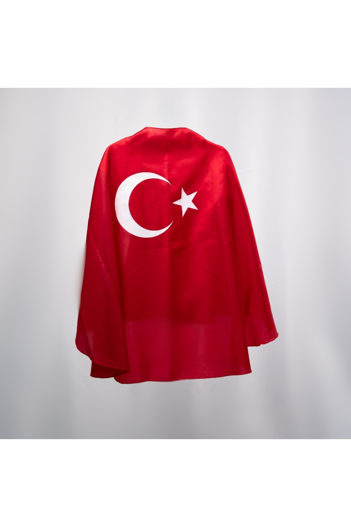 Parti Kırtasiye Türk Bayrak Pelerin Gösteri Kostüm Ü - Kırmızı Ay Yıldız Bayrak Lı Pelerin 23 Nisan fotoğrafı 4 (önizleme)