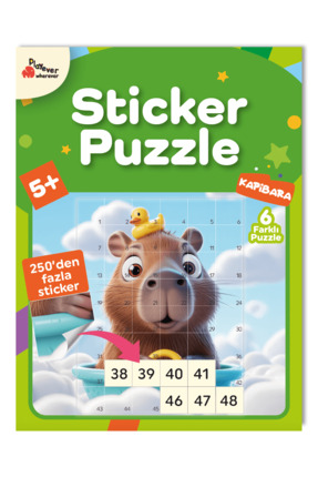 Playever Sticker Puzzle - Kapibara, Çıkartmalı Yapboz Etkinlik Kitabı