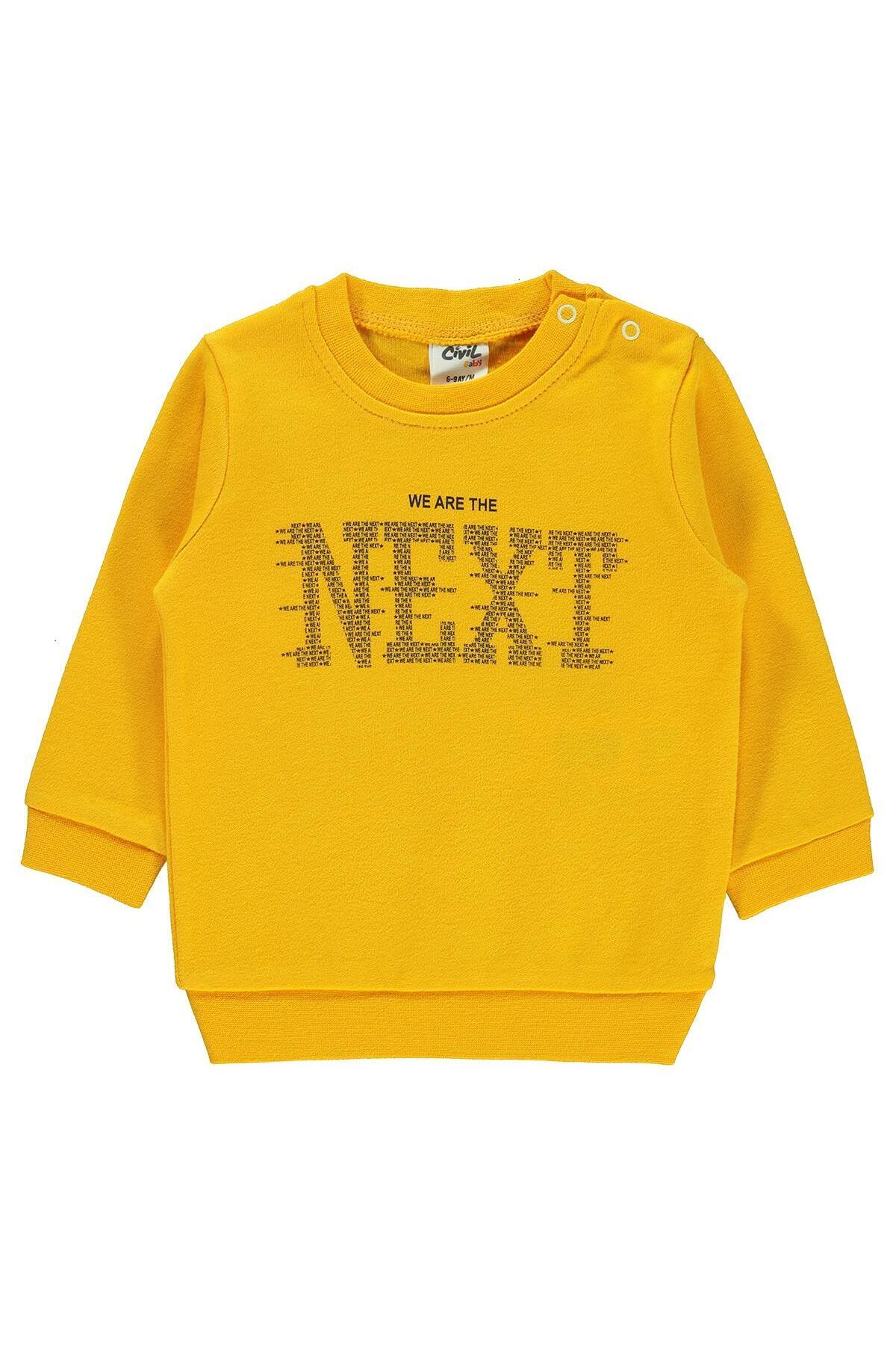 Next Printed 6-18 Months Sweatshirt - Mustard