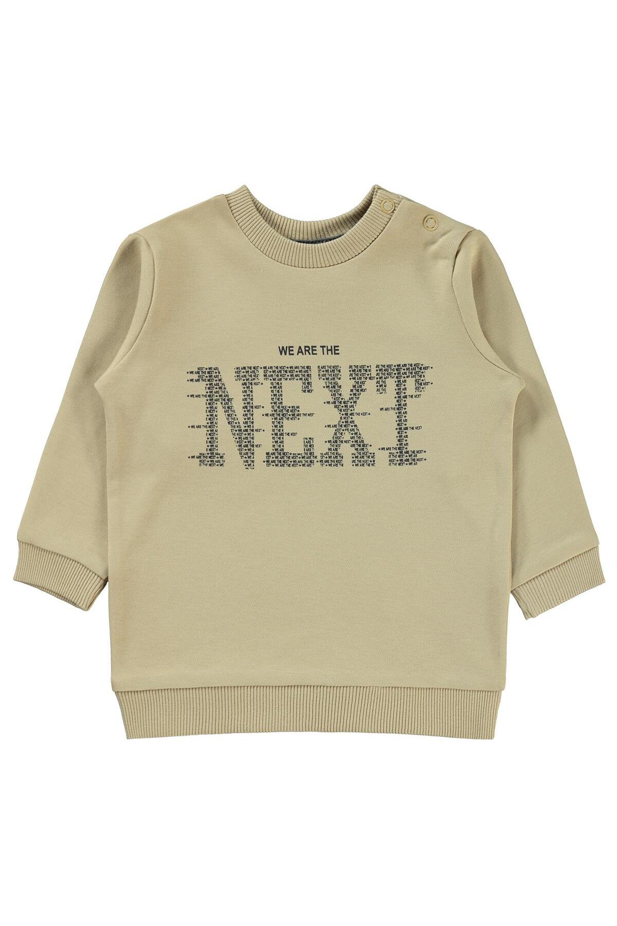 Baby Boy Sweatshirt 6-18 Months Coffee with Milk
