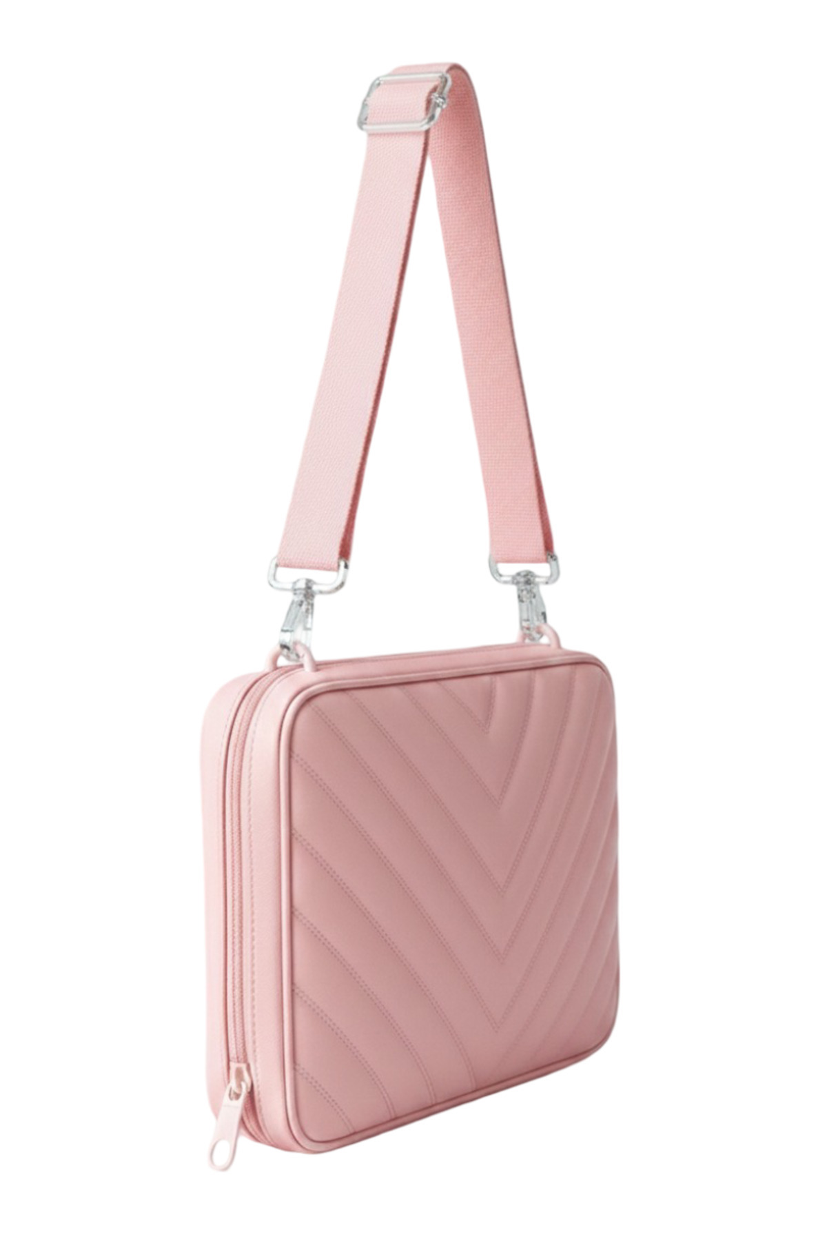 NS reliable  TAM AÇILABİLİR Pembe Suni Deri Laptop Kılıfı ve MacBook Çantası 11 /13.6/15.6 inç M2/M3 Uyumlu Kılıf - Görsel 4