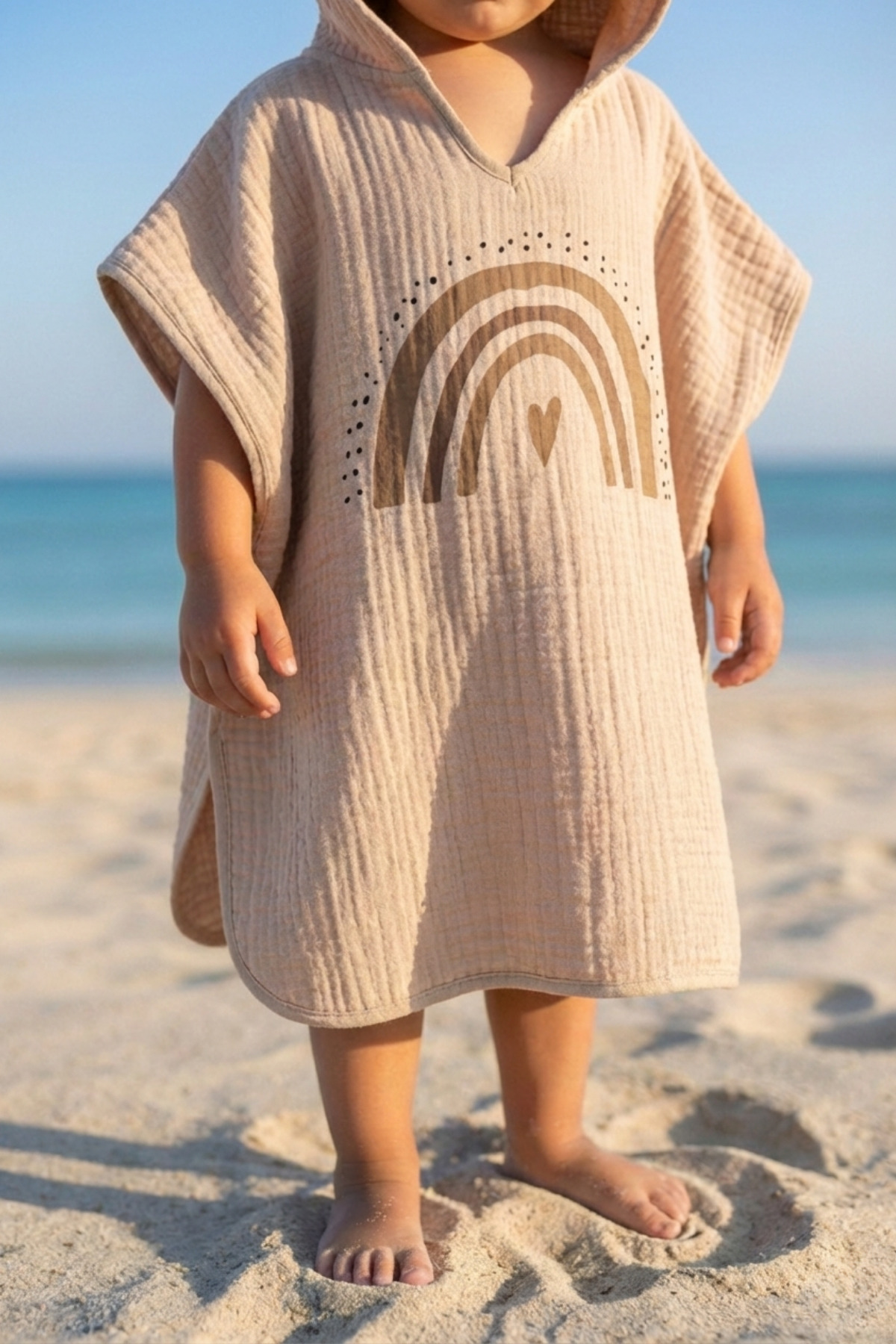 Tuğba Kuğu 4 Kat Müslin Panço - Policolor Serisi - Bow fotoğrafı 2 (önizleme)