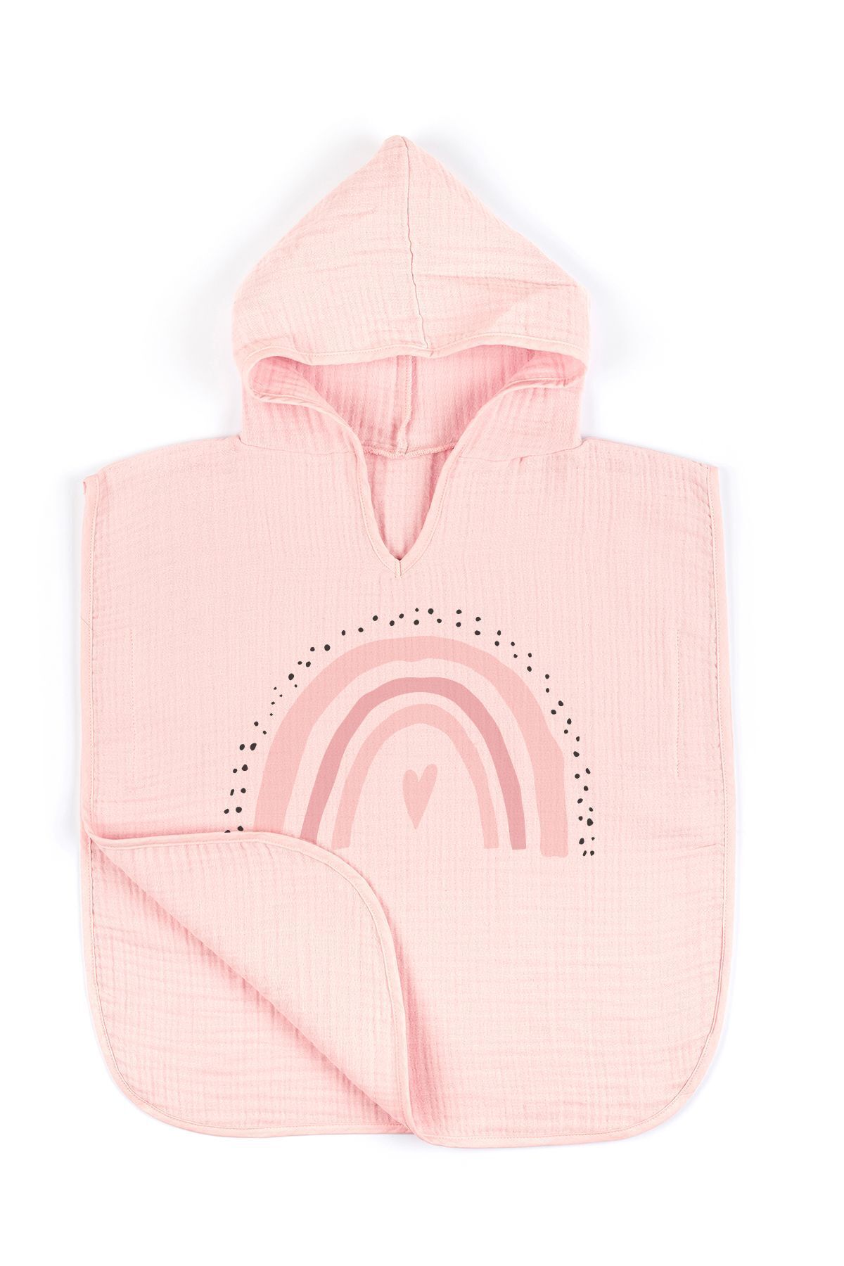 Tuğba Kuğu 4 Kat Müslin Panço - Policolor Serisi - Bow fotoğrafı 3 (önizleme)