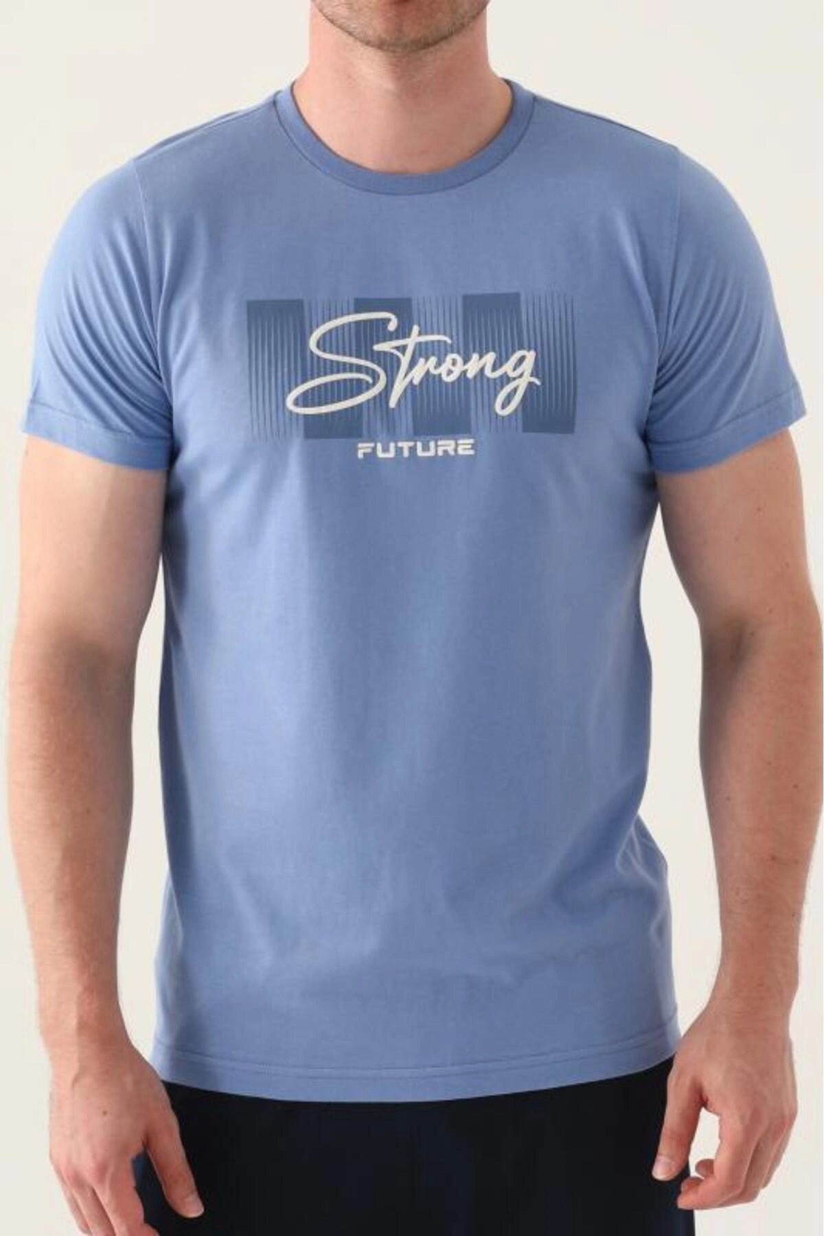 Arnetta Strong Açık Indigo Erkek Pijama Takımı görsel 3