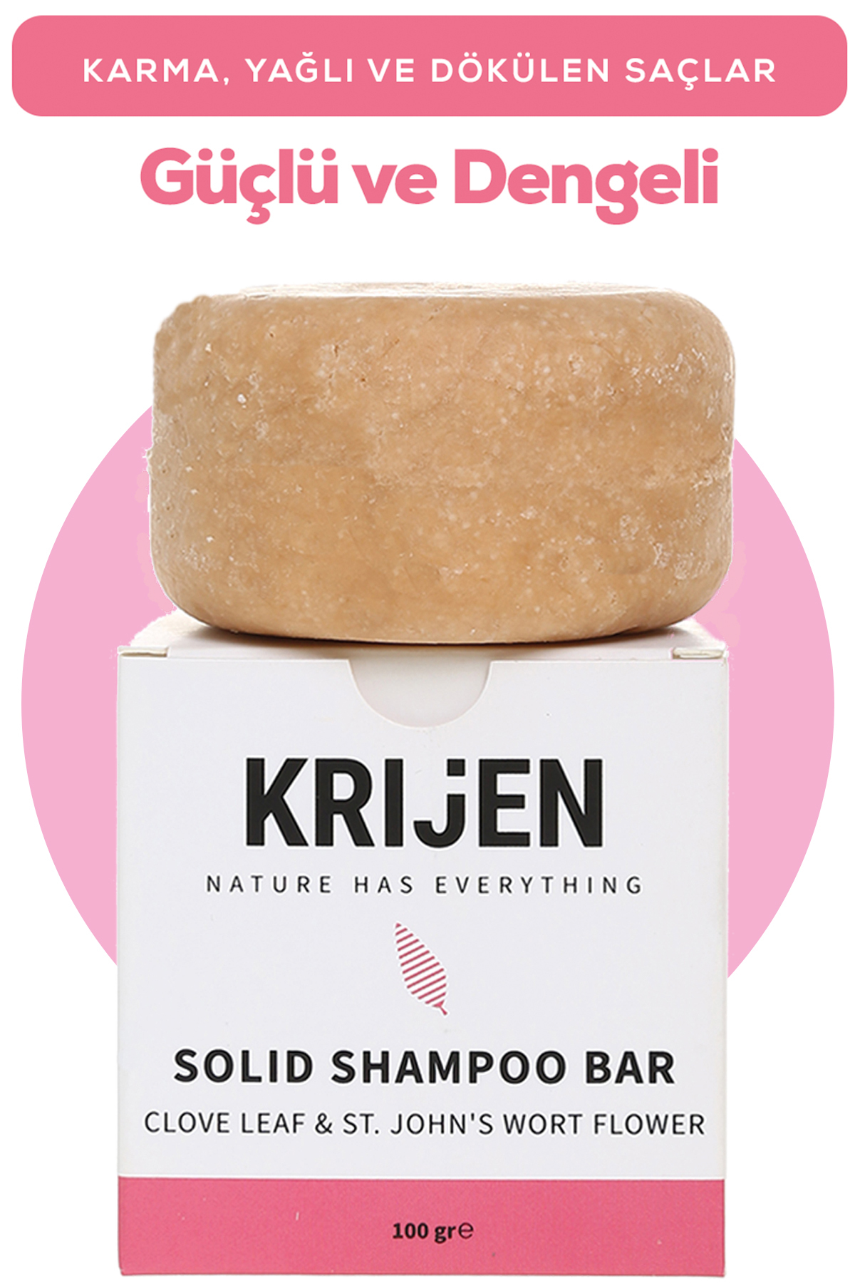 Krijen Karanfil & Kantaron Katı Şampuan 100 gr