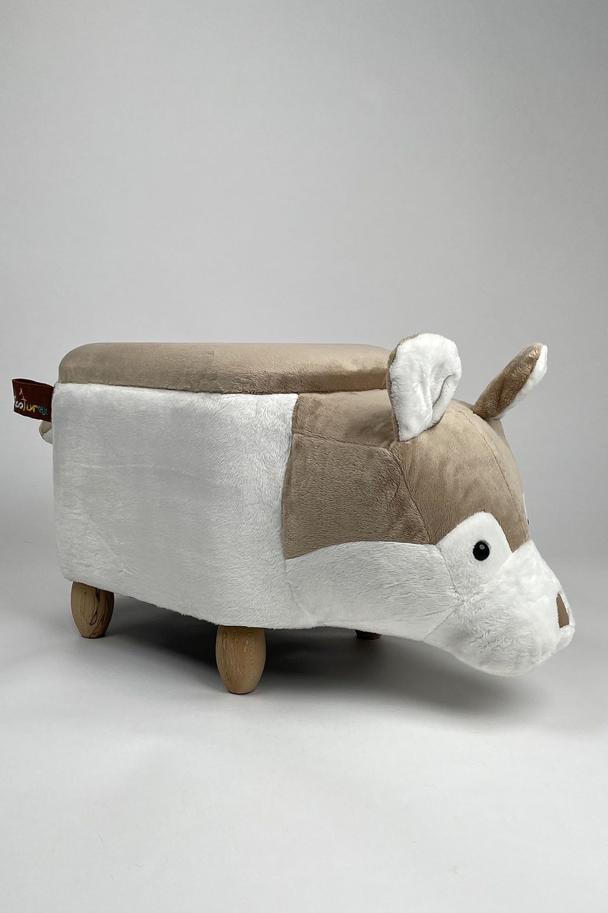 zooturak Organizer Sibirya Kurdu Husky Hayvanlı Puf Çocuk Koltuğu fotoğrafı 6 (önizleme)