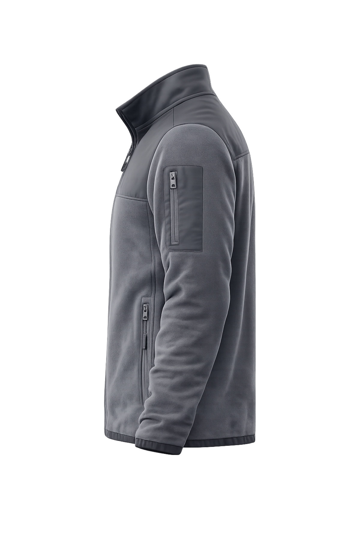 TOKER TEKSTİL Tam Fermuarlı Softshell Garnili Polar görsel 6
