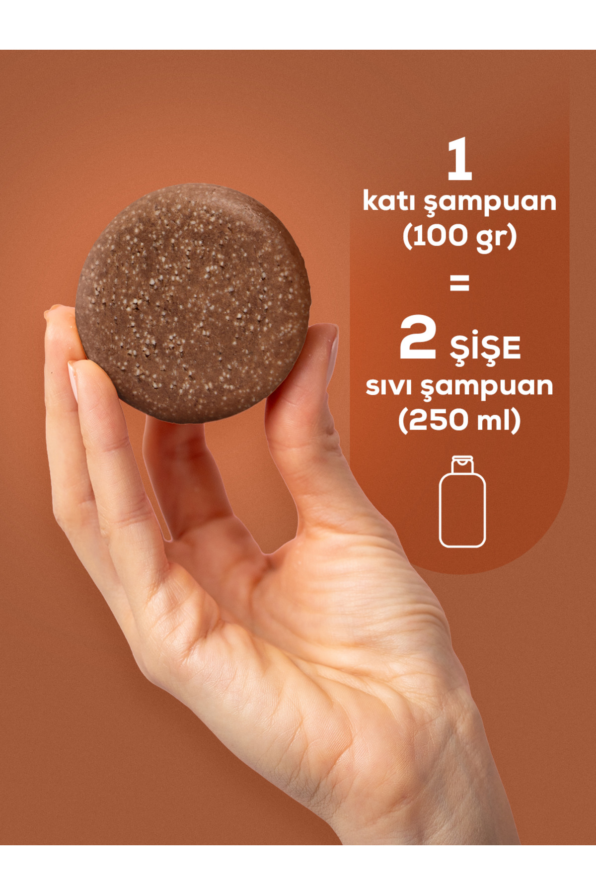 Kakao & Bıttım(MENENGİÇ) Katı Şampuan 100gr | SLES, Boya Içermez | Vegan — تصویر 4 از 9