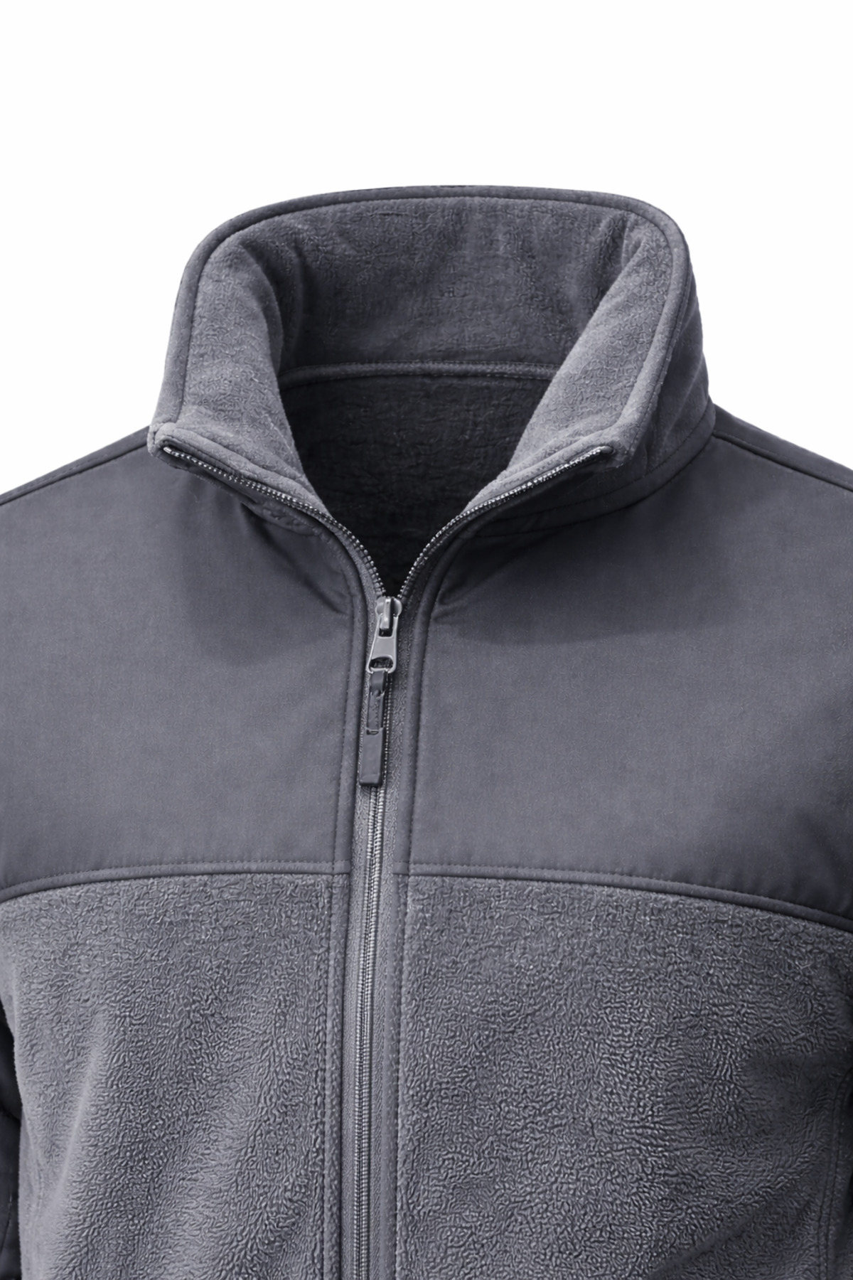 TOKER TEKSTİL Tam Fermuarlı Softshell Garnili Polar görsel 2