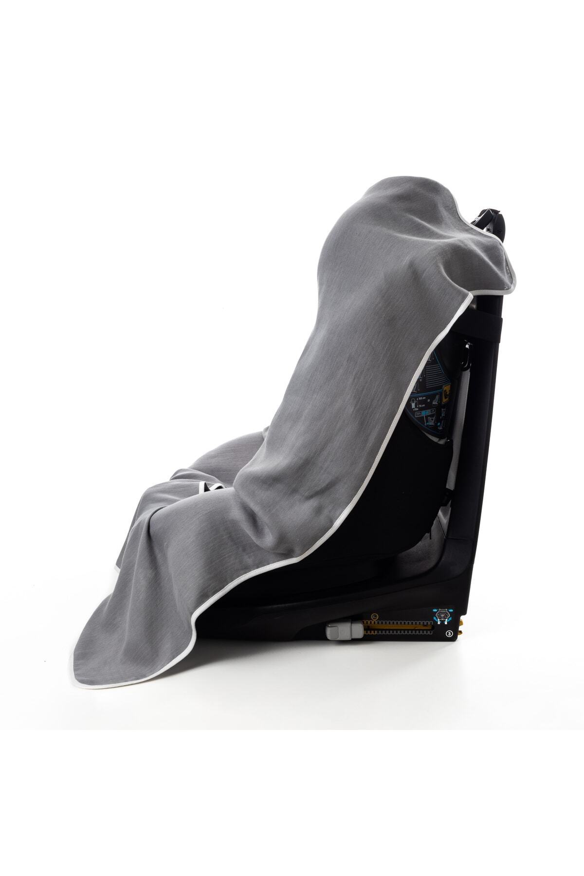 Zuppers Müslin Oto Koltuğu Ve Anakucağı Kılıfı - Duman fotoğrafı 3 (önizleme)