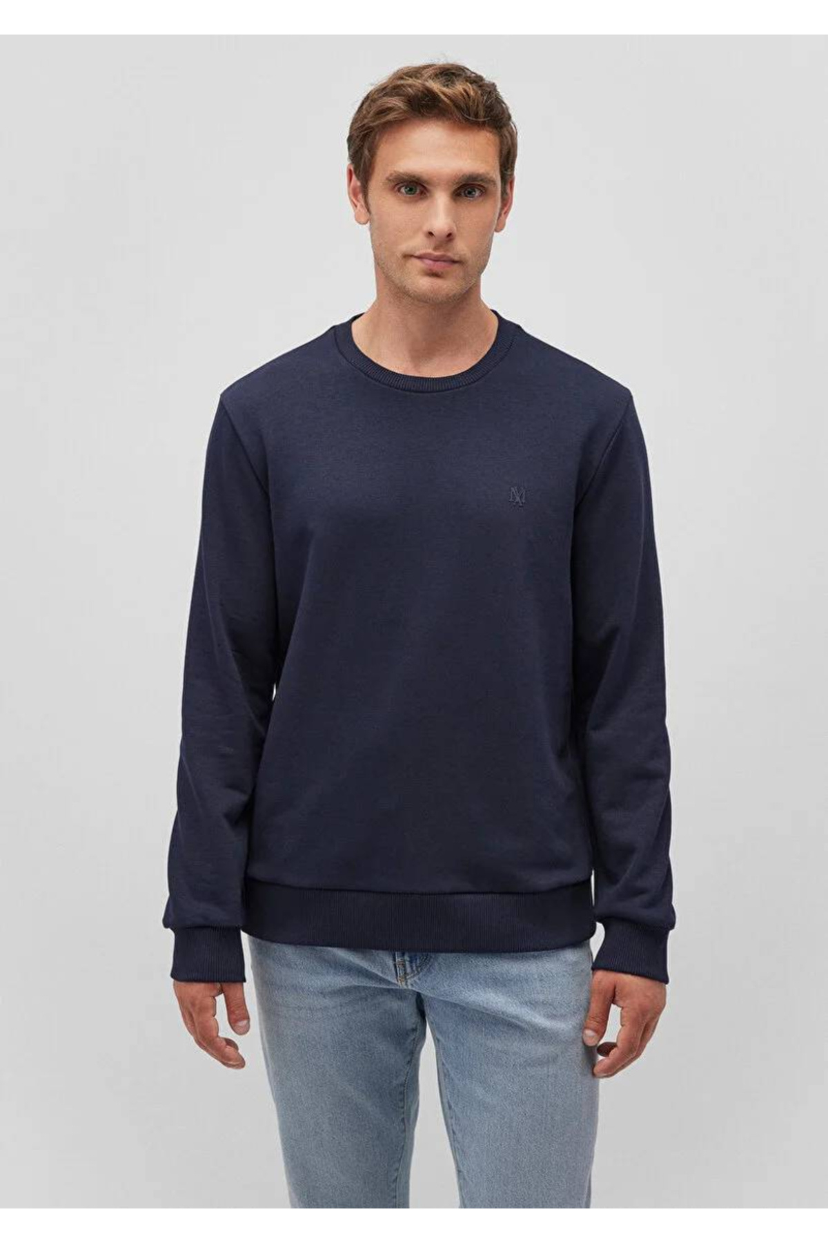 Mavi Bisiklet Yaka Lacivert Basic Sweatshirt 065751-29743 - Fiyatı