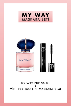 Giorgio Armani My Way EDP 30 ml & Mini Vertigo Lift Maskara Kadın Parfüm Seti...