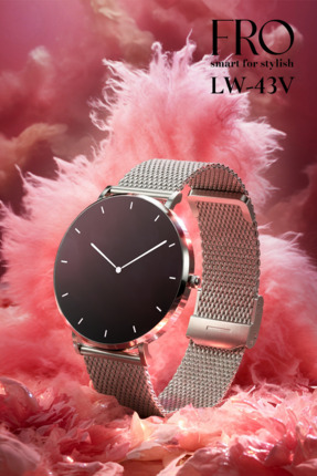 FRO Lw-43v Ultra Ince Şık Akıllı Saat, Sağlık Takibi, Uzun Şarj Süresi