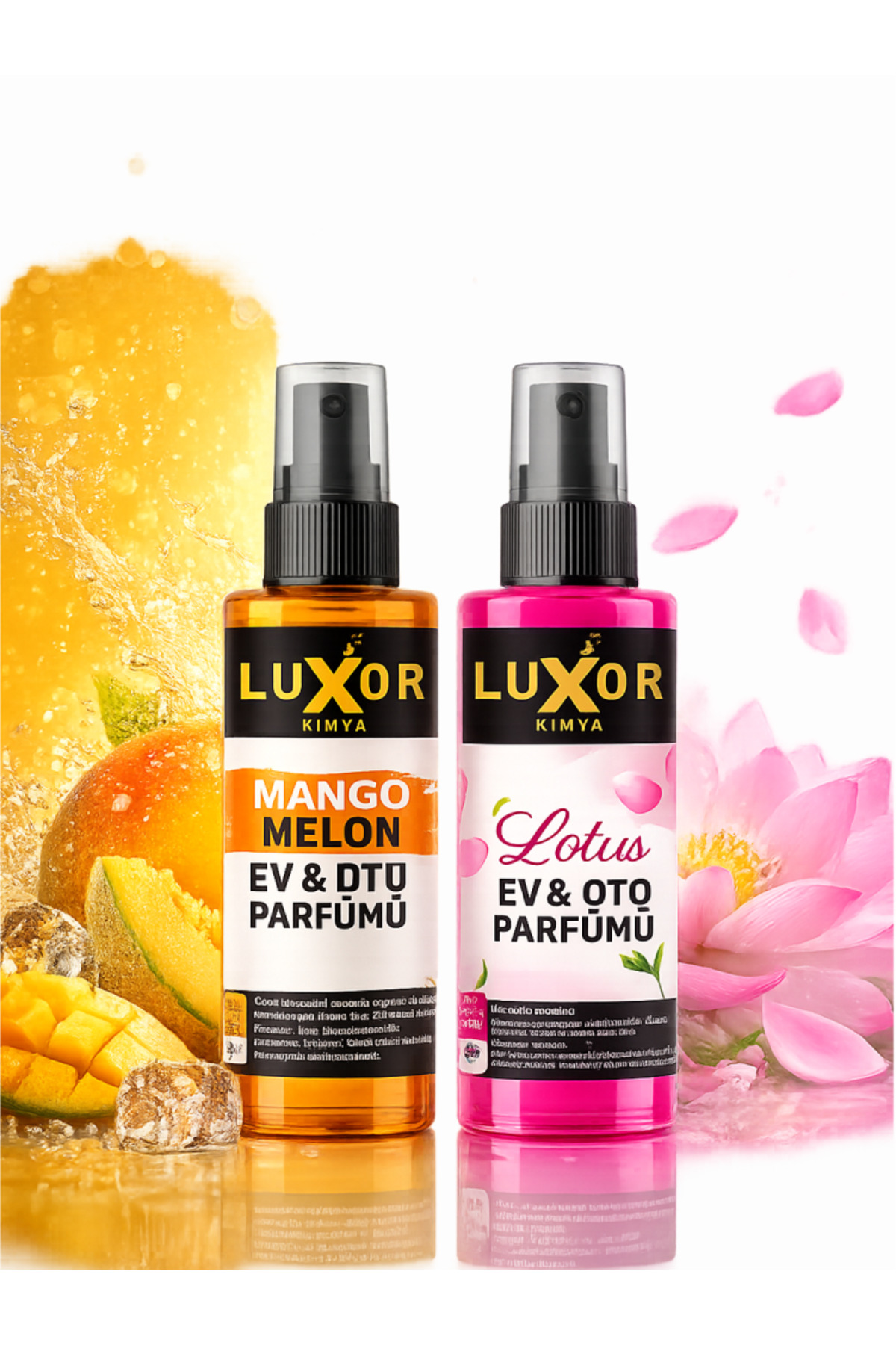 Luxor Kimya Oto Parfümü Mango Kavun & Lotus 100 ML | Oto Kokusu | Araç Parfümü | Sprey Oto Kokusu