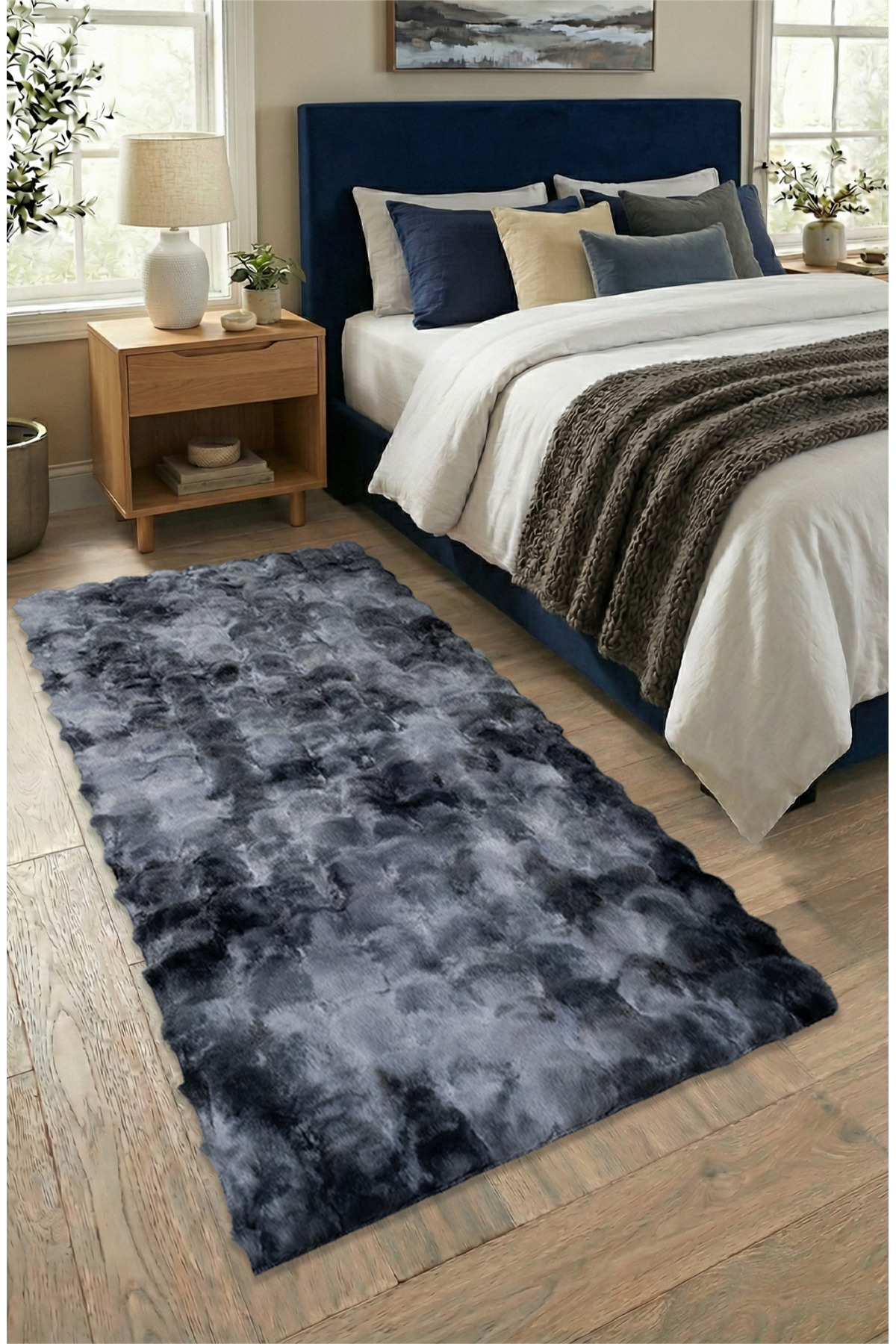 Bubble Rabbit Feather, Anti-Slip Suede Sole, Super Soft, Ultra Luxury, Washable Carpet