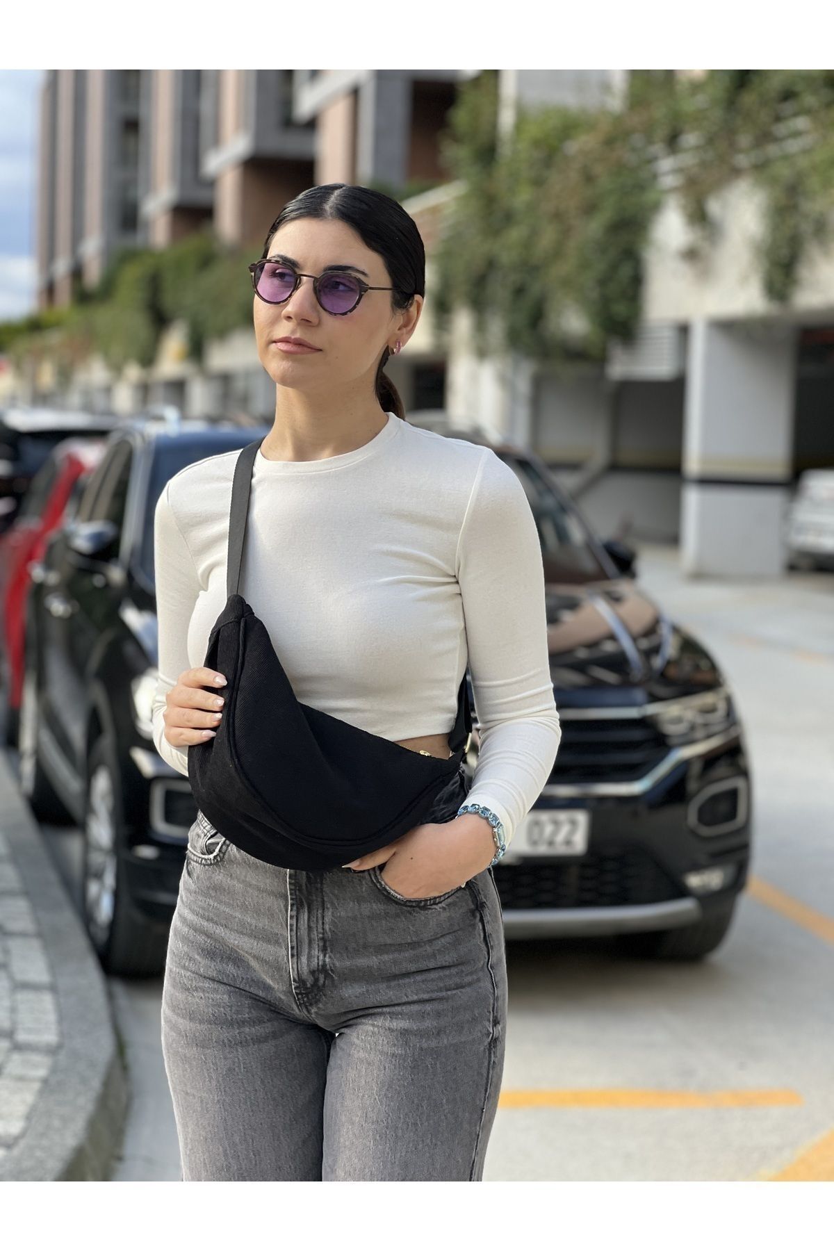 Wagna Omuz Çantası Siyah Luna Bag görsel 4