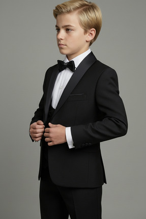 Doctor junior Erkek Çocuk Smokin Takım Elbise Slim Fit / Gömleksiz/Papyonsuz