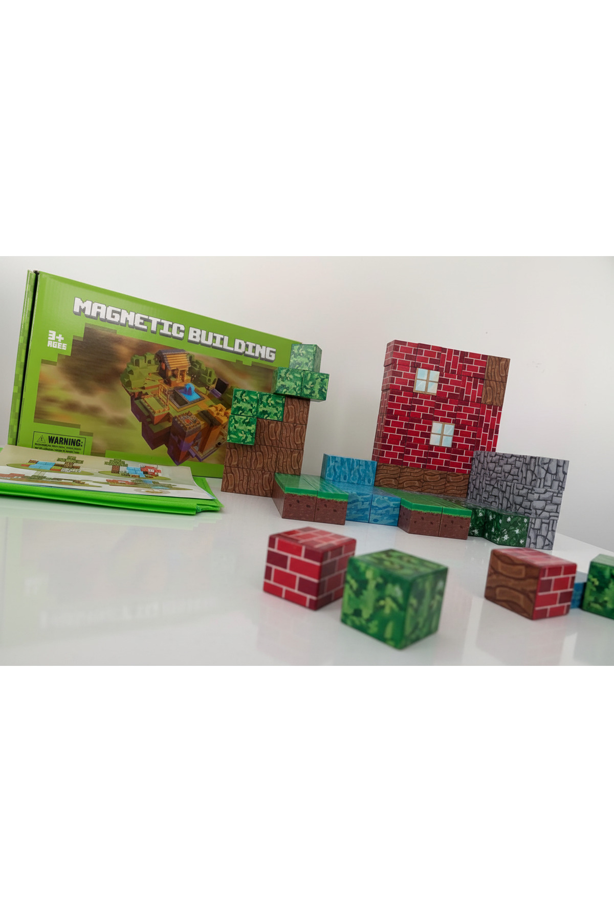 Manyetik Bloklar Module world 100 Parça Minecraft Tarzı Zeka Geliştici Eğitici Oyuncak fotoğrafı 2 (önizleme)
