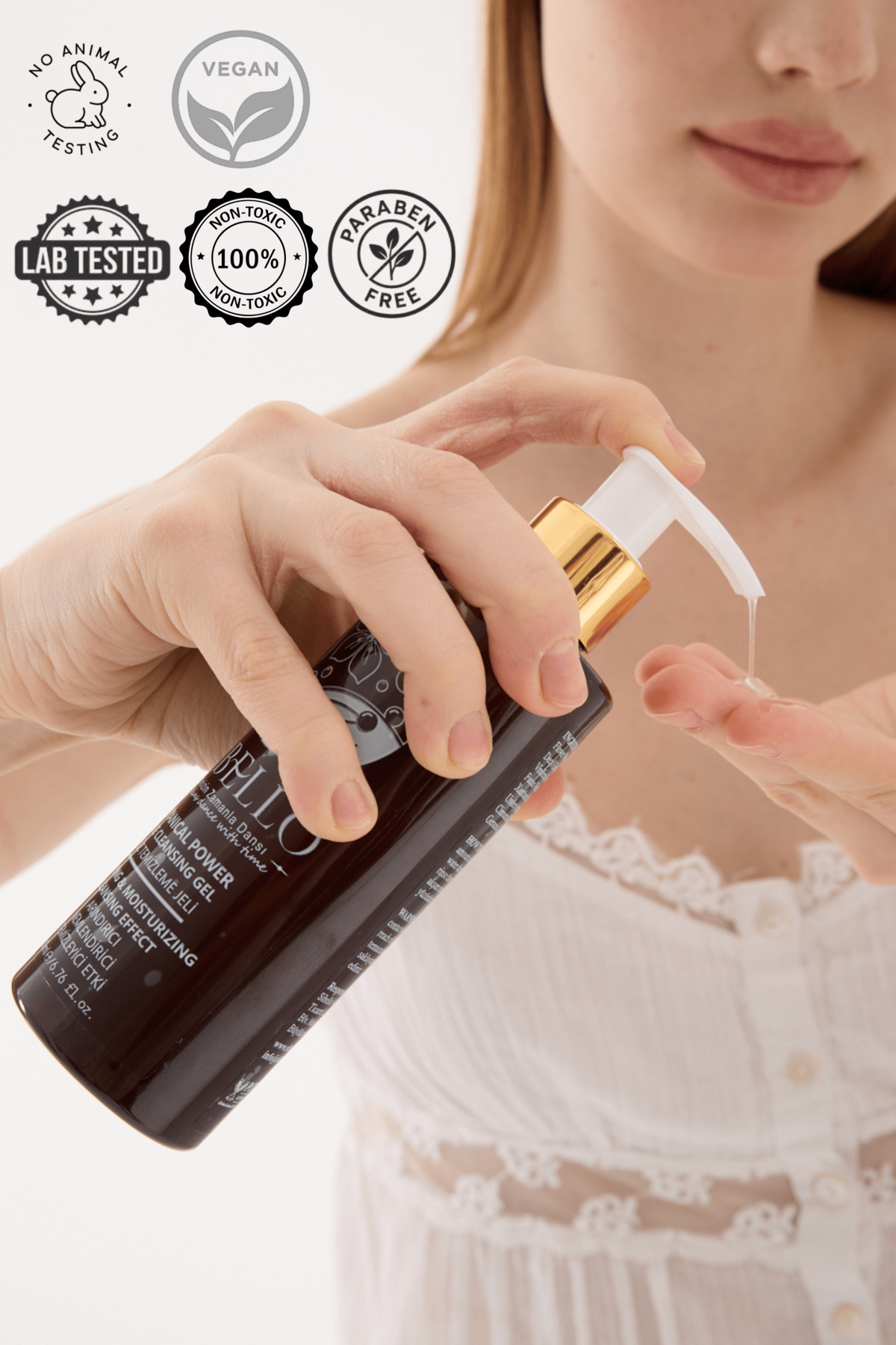 Bitkisel Yüz Yıkama Jeli Cildi Temizler, Ciltte Nem Dengesi Sağlar. Sivilceler Üzerinde Etkin 200 ml — 8665043520023 — تصویر 4 از 6