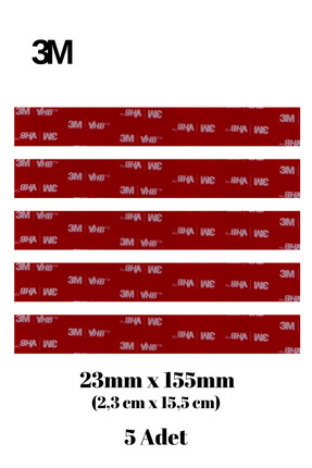 Genel Markalar 23x155x1mm Yedek Güçlü Çift Taraflı Vhb Bant Die Cut Kesim (5A...