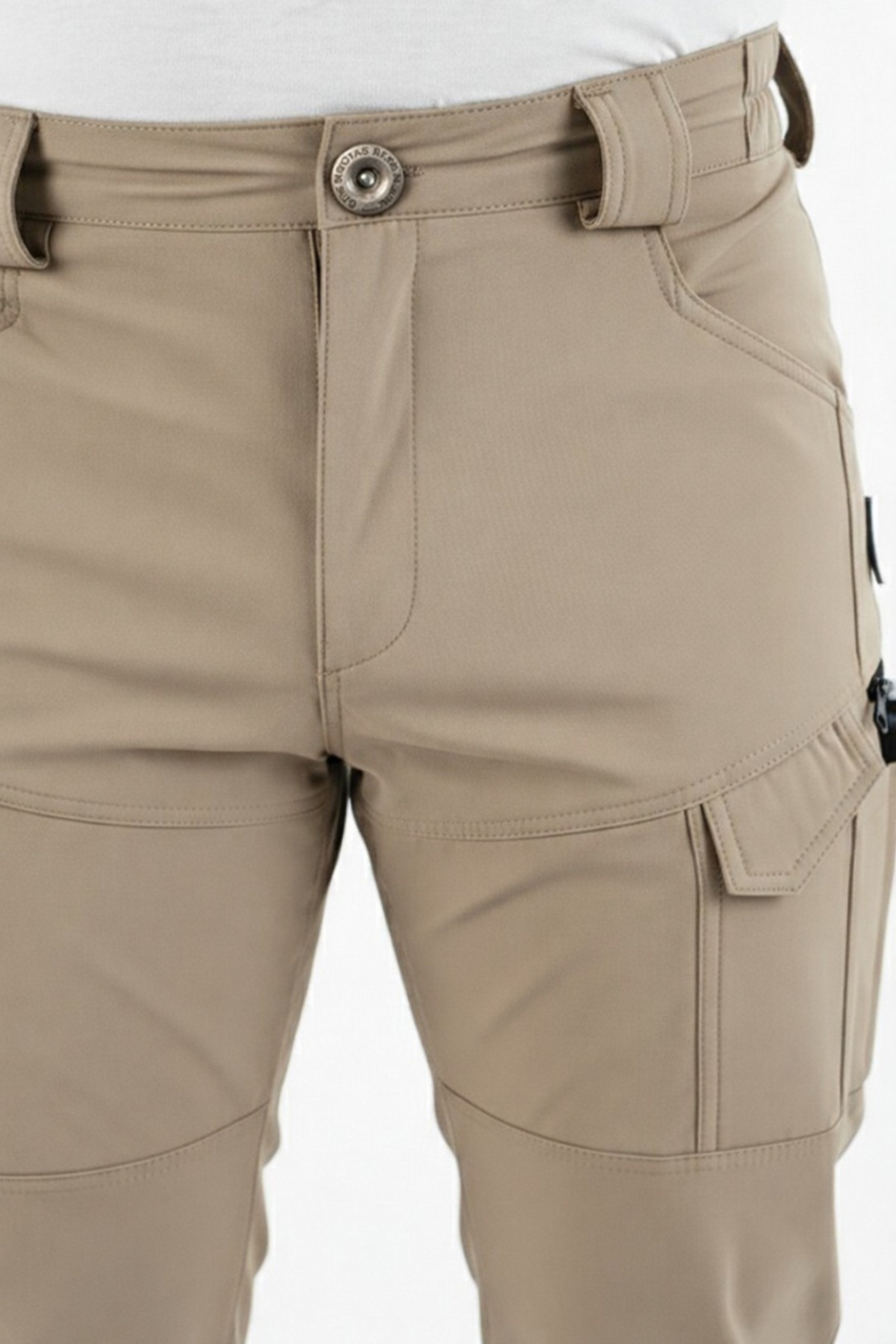 SNOWMOUNT  Outdoor Trekking Taktikal Likralı Mevsimlik Doğa Yürüyüşü Kaliteli Şık Duruş Bej Renk Pantolon - Görsel 4