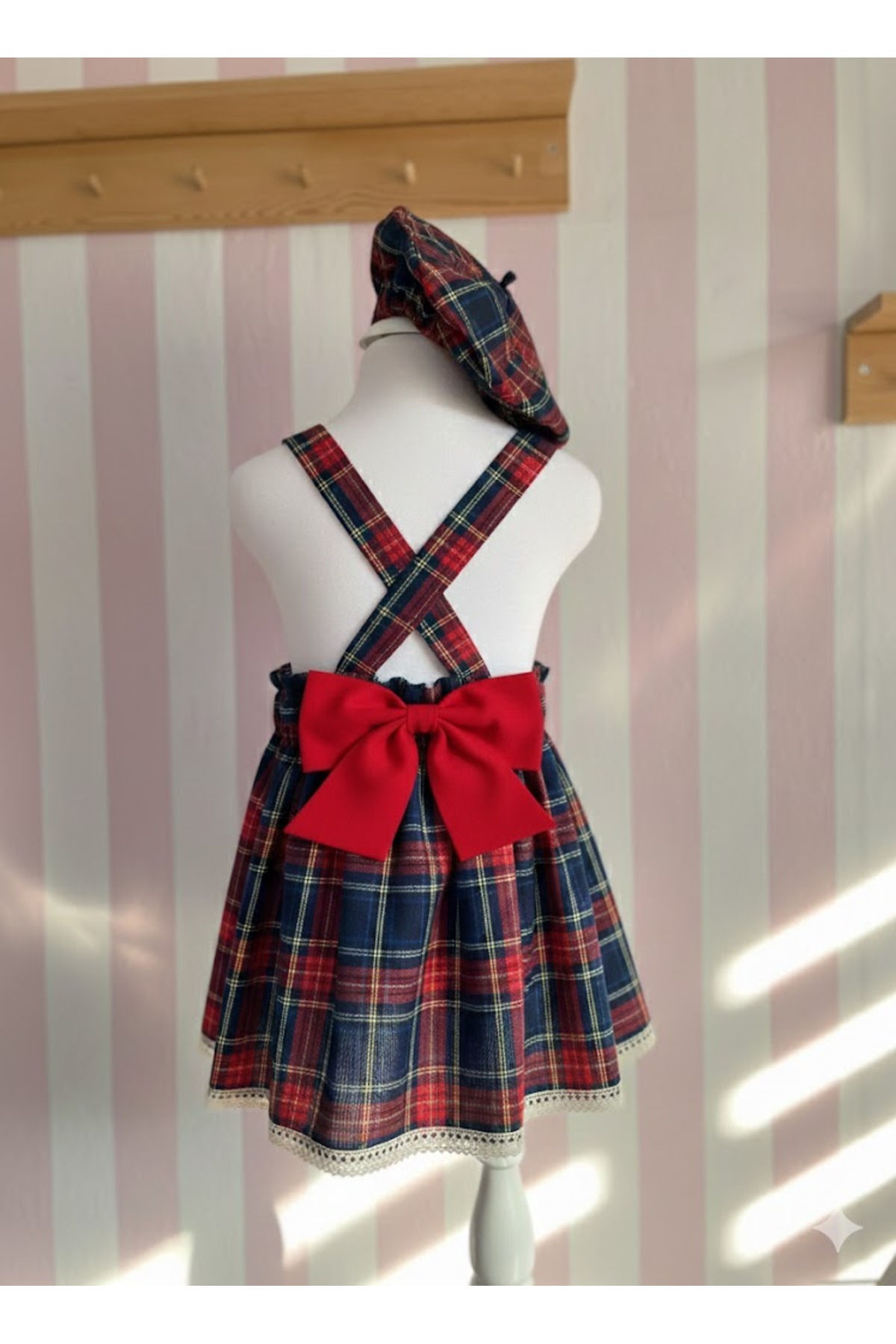Baby Plaid Dungaree Set