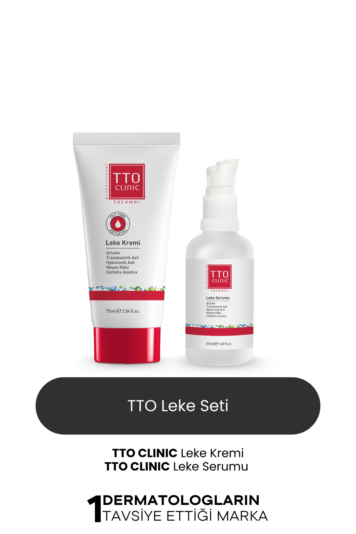 TTO ست درمان لک صورت کلینیک، کرم ۷۵ میلیلیتری + سرم ۵۰ میلیلیتری برای رفع لکهای صورت — TYC6KCHNQN170496494393014