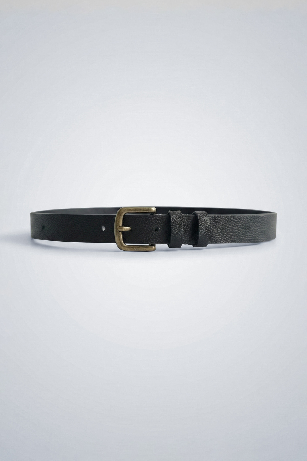 ablukaonline  Erkek İnce Kare Tokalı Kemer Siyah